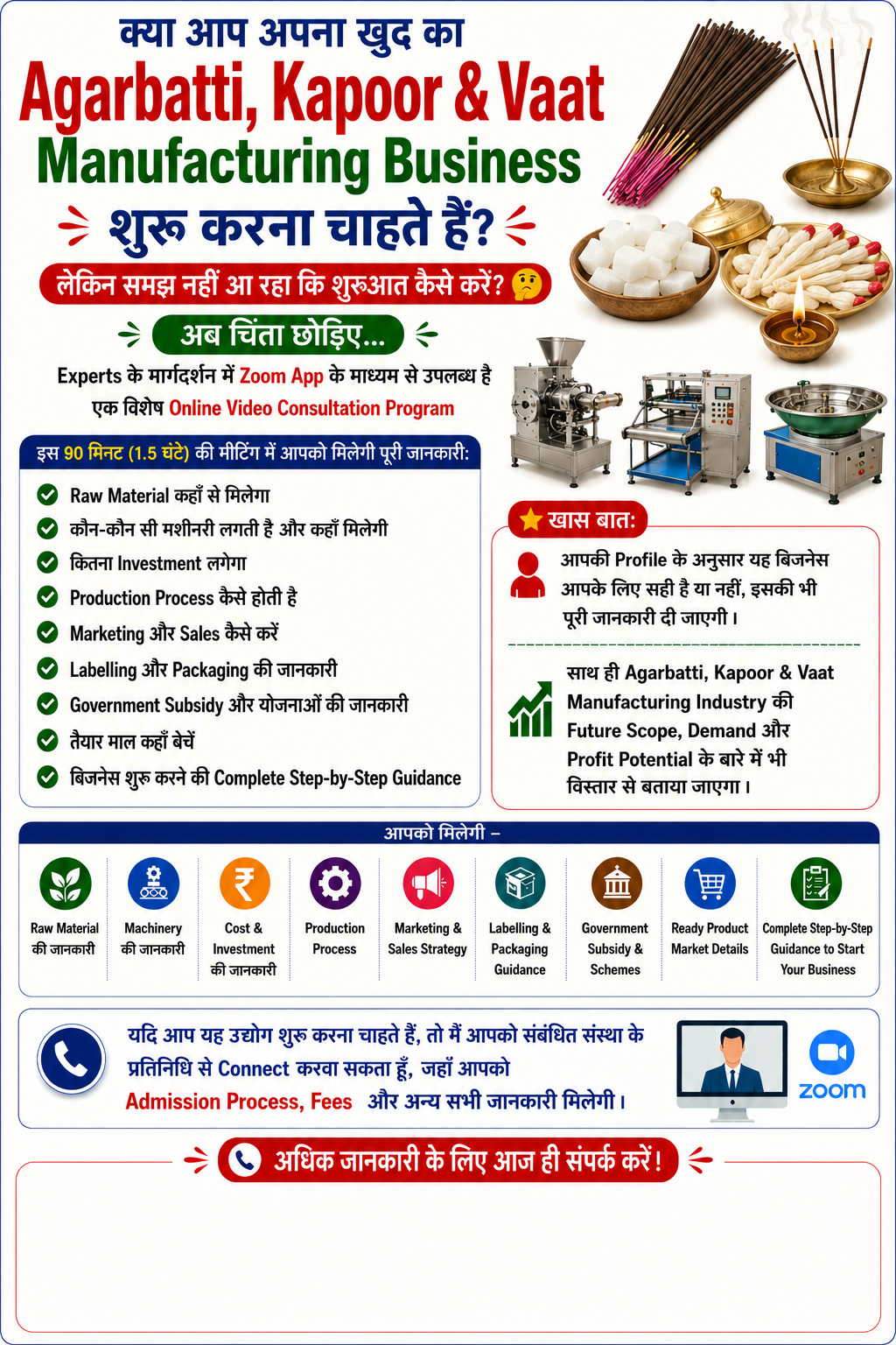 Agarbatti, Kapoor & Vaat Manufacturing Business