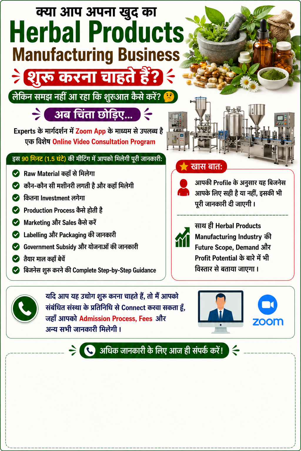 Herbal Products Manufacturing Business