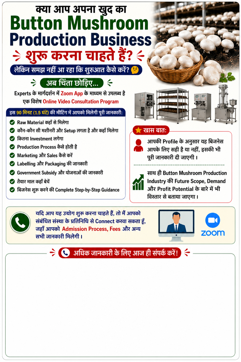 Button Mushroom Manufacturing Business