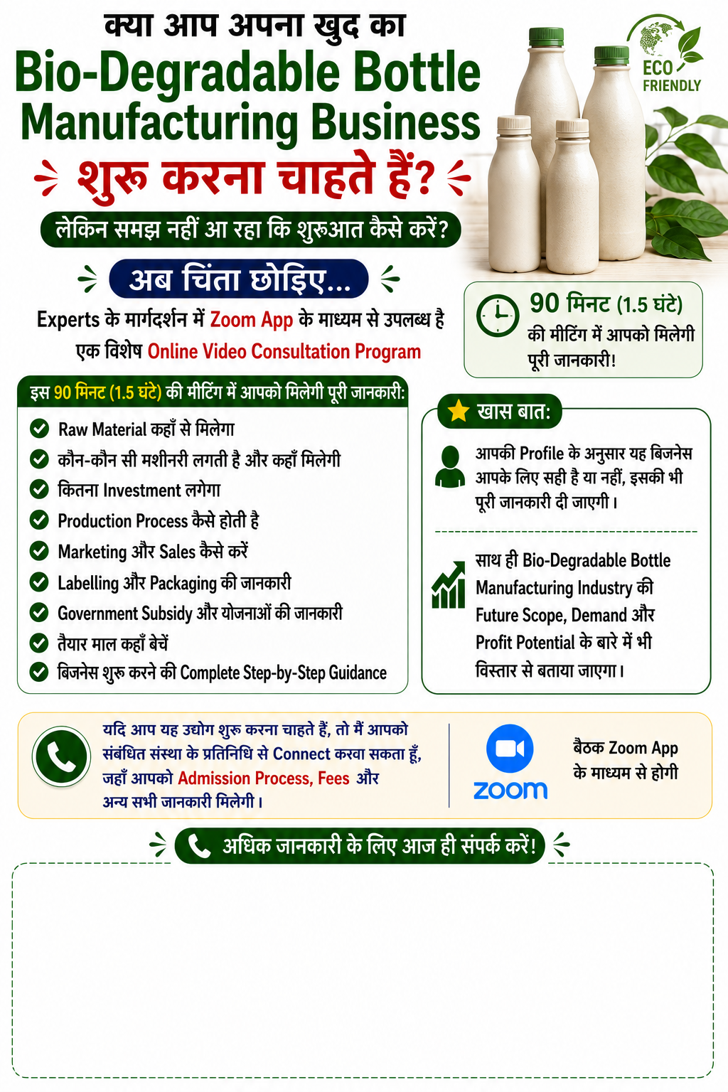 Bio Degradable Bottle Manufactuing Business